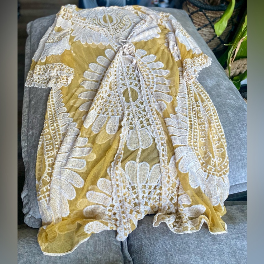 Ember Boho Yellow Bathing Suit Cover-up